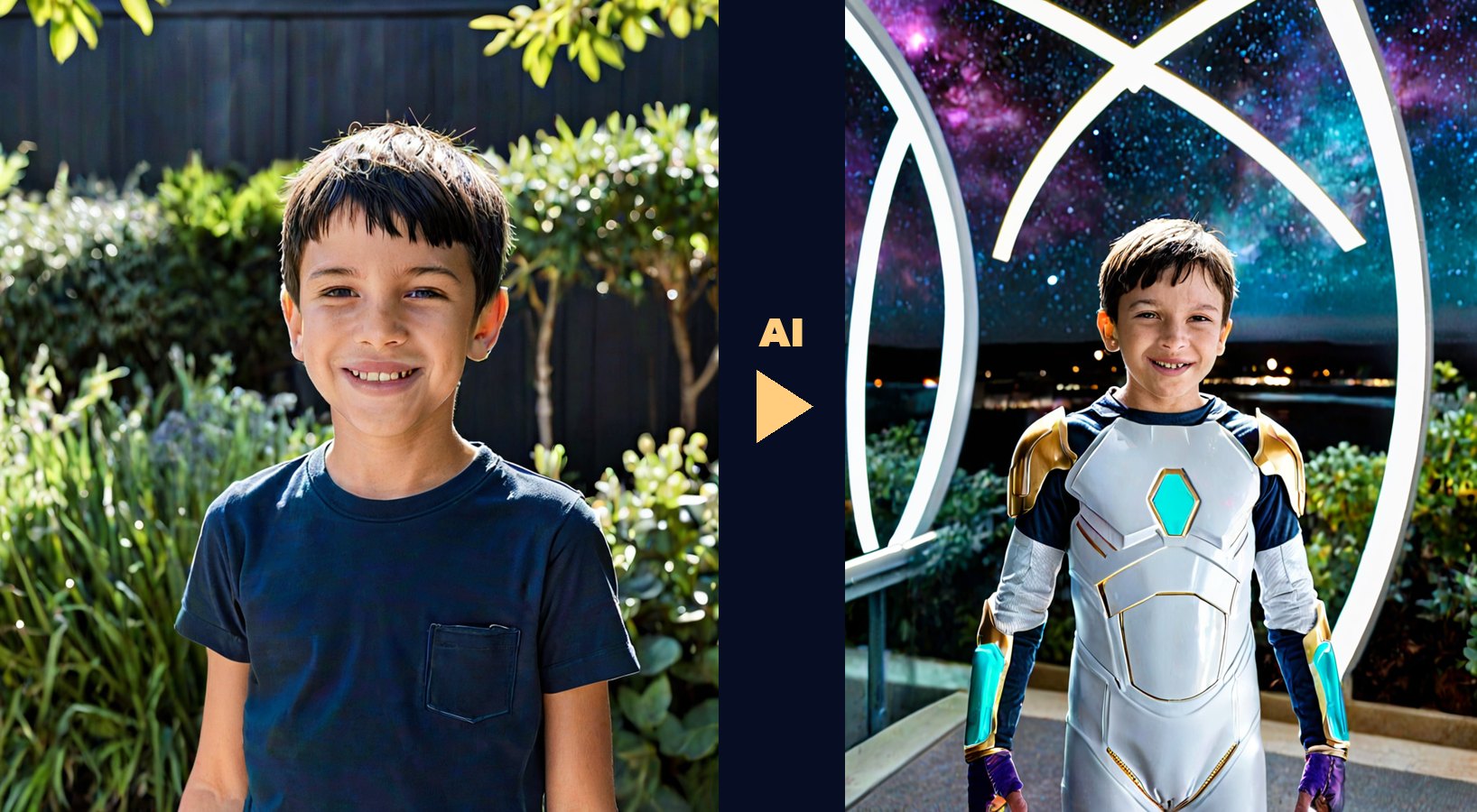 An everyday photo becomes a hero portrait