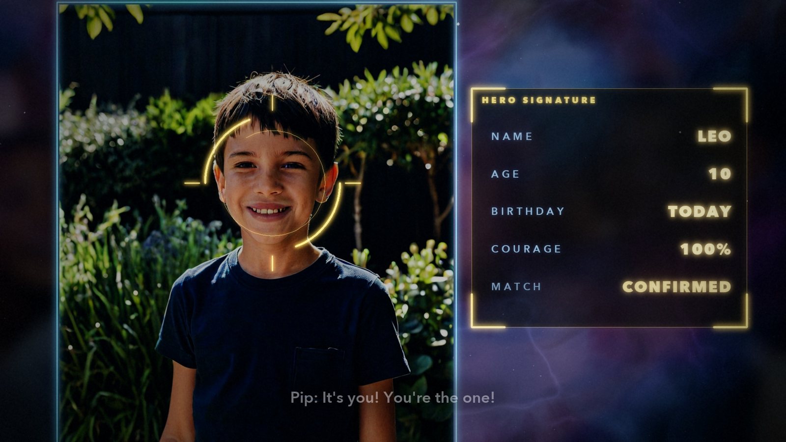 The story scans and finds the birthday child